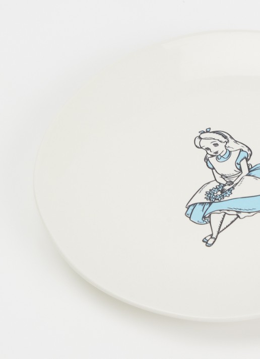 Anna + Nina Alice In Wonderland gebaksbordje 15 cm - detail 3 gebroken wit