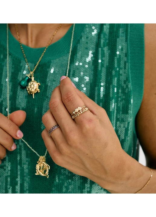 Anna + Nina Amore ring - voorkant 4 goud