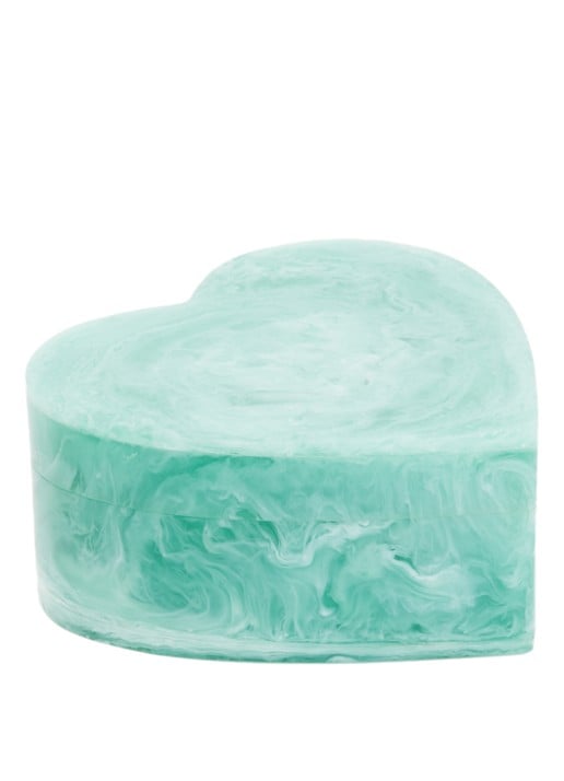 Anna + Nina Baby Blues Heart opbergdoos - voorkant turquoise