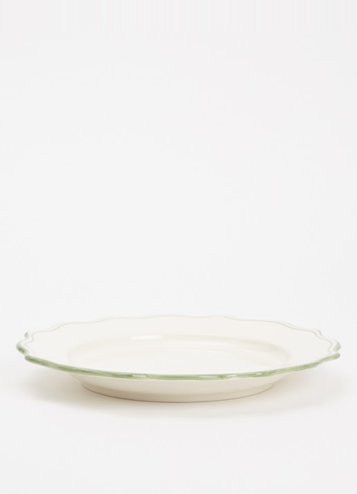 Anna + Nina Basil Scalloped dinerbord 27 cm - voorkant 4 gebroken wit