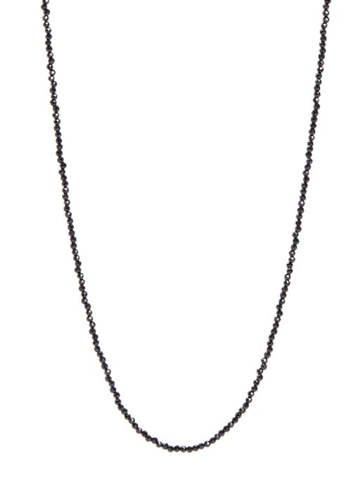 Anna + Nina Black Onyx Gemstone ketting verguld