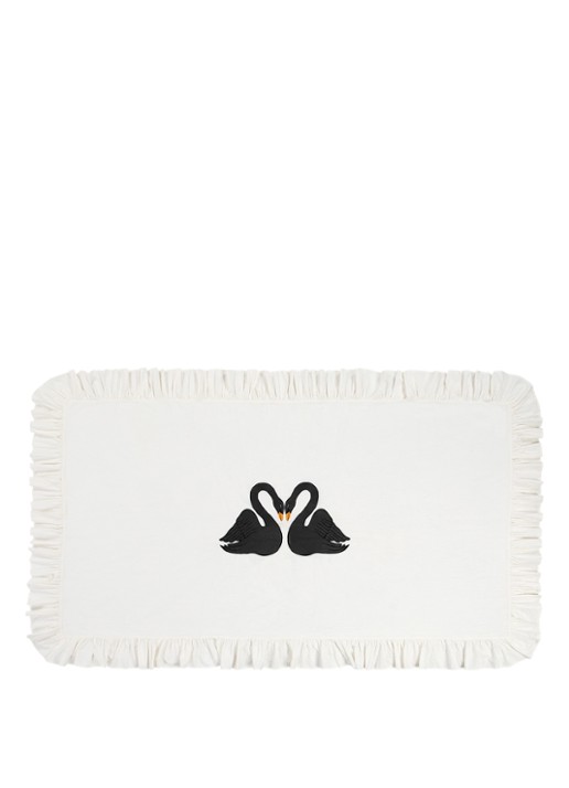 Anna + Nina Black Swan tafelkleed 255 x 155 cm