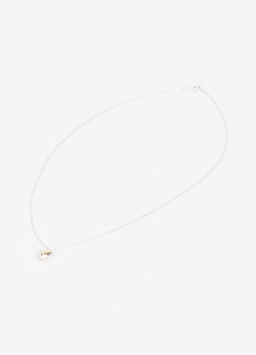 Anna + Nina Bravery Heart ketting  - detail 2 zilver