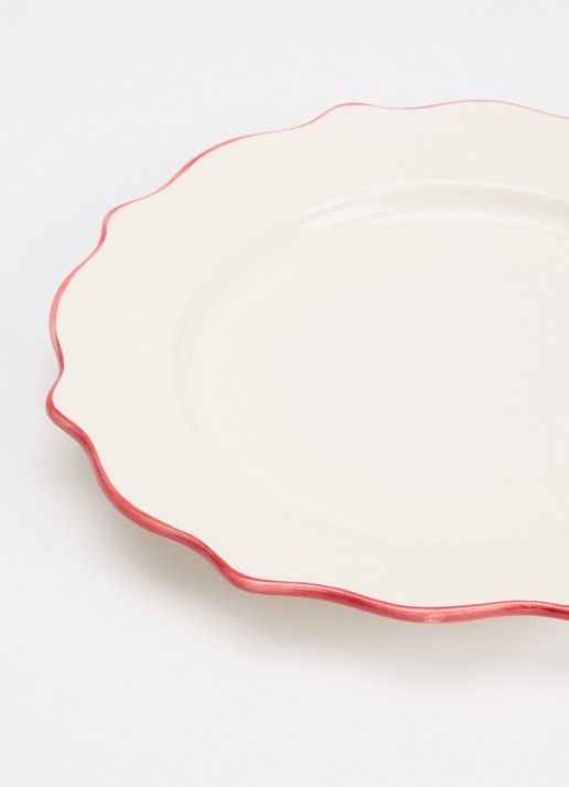 Anna + Nina Carmine dinerbord 26 cm - detail roze