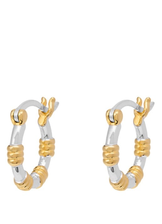 Anna + Nina Dual oorringen verguld
