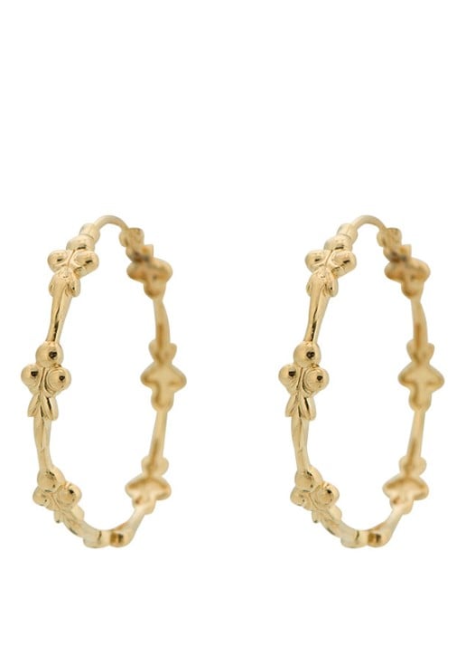 Anna + Nina Eden oorringen verguld - voorkant goud