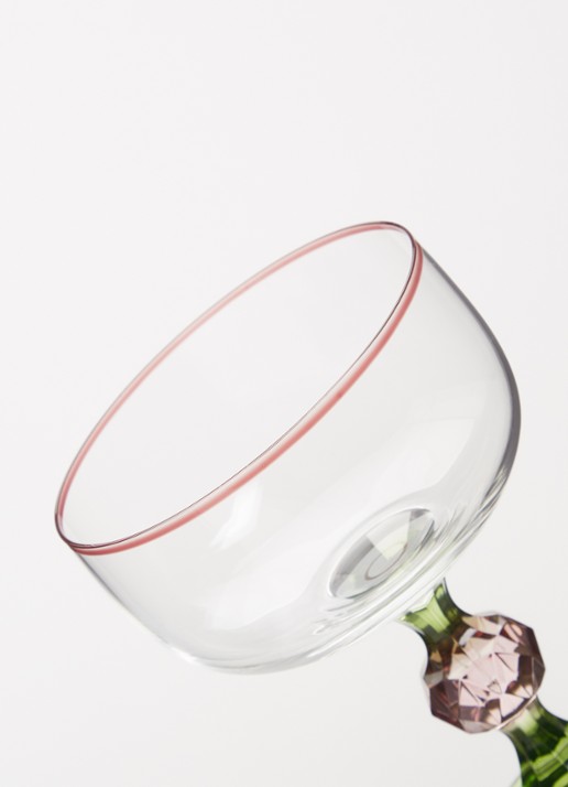 Anna + Nina Evy cocktailglas 20 cl set van 2 - detail 2 groen
