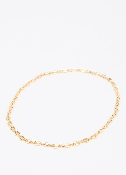 Anna + Nina Fine Coffee Bean ketting - detail goud