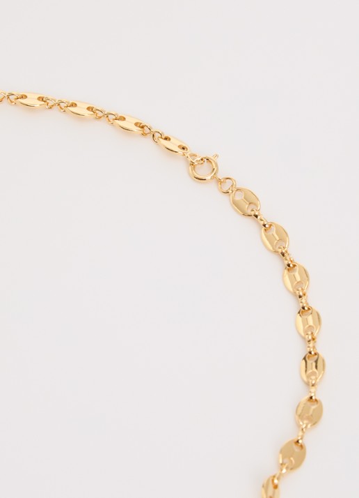 Anna + Nina Fine Coffee Bean ketting - detail 2 goud