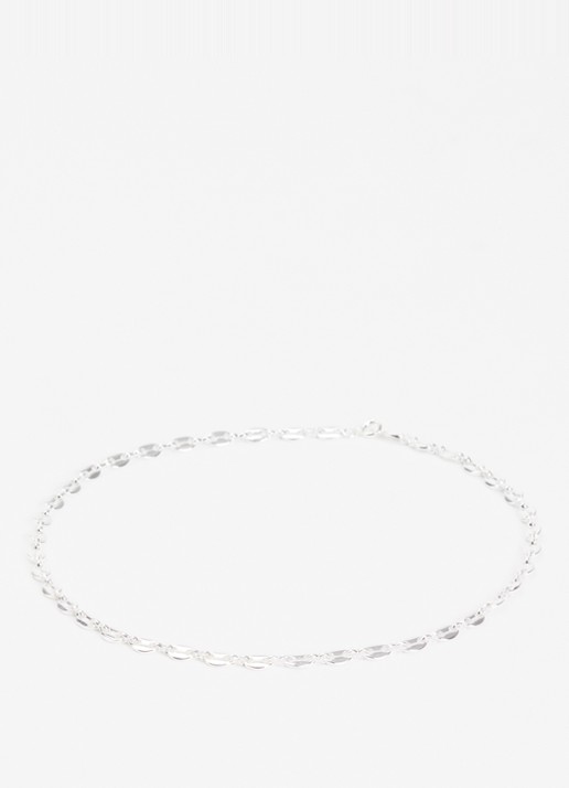 Anna + Nina Fine Coffee Bean ketting - detail 2 zilver