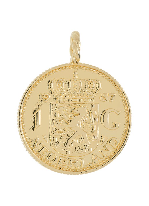 Anna + Nina Fortunate Coin hanger verguld