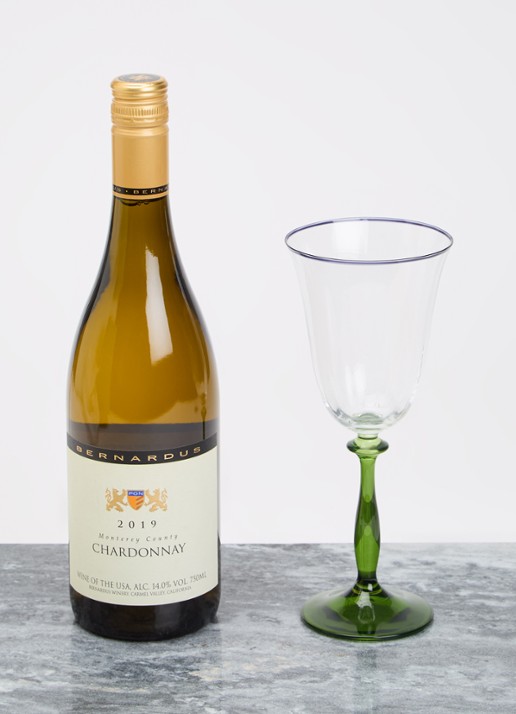 Anna + Nina Freya Optic wijnglas 25 cl set van 2 - voorkant 2 groen