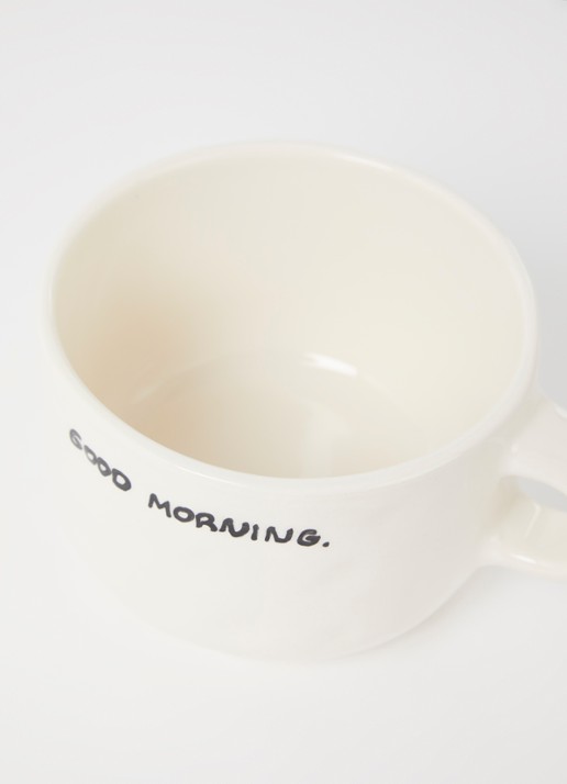 Anna + Nina Good Morning cappuccino kopje 25 cl - voorkant 2 wit