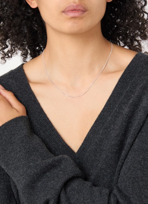Anna + Nina Gourmet ketting verguld - voorkant 4 zilver