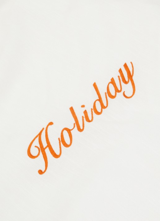 Anna + Nina Holiday Ruffle tafelkleed 150 x 255 cm  - voorkant 2 oranje