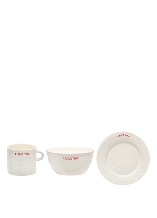 Anna + Nina I Love You Breakfast serviesset 3-delig - detail 3 multicolor