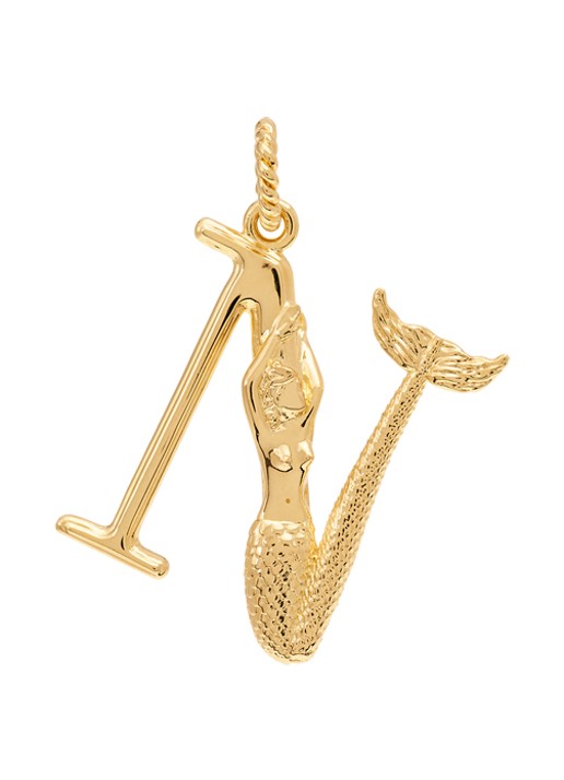 Anna + Nina Initial muse hanger N verguld