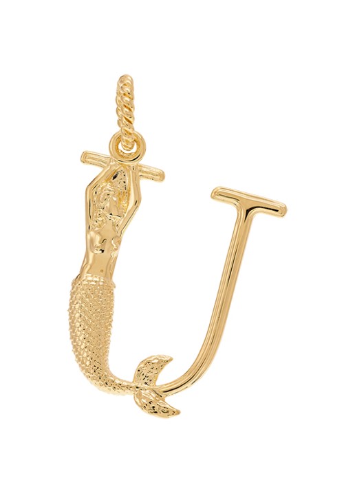 Anna + Nina Initial muse hanger U verguld