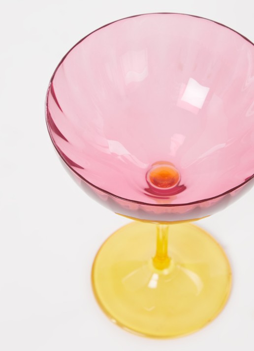 Anna + Nina Jazzy champagneglas 20 cl - voorkant 2 roze