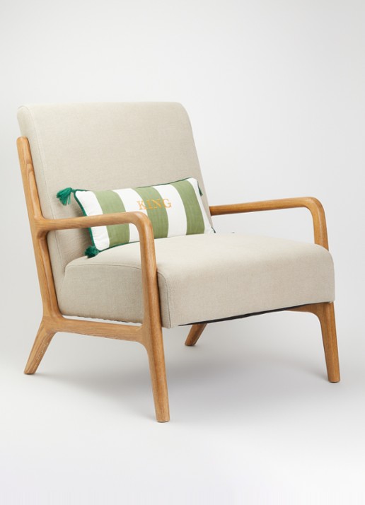 Anna + Nina King sierkussen 20 x 45 cm  - voorkant 2 groen