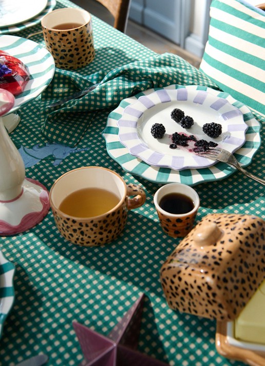 Anna + Nina Leopard kopje 25 cl - detail 3 bruin