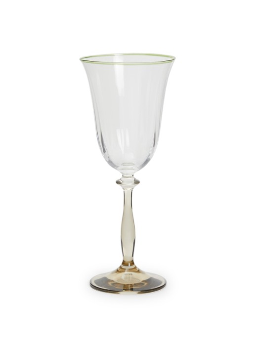 Anna + Nina Lily Optic wijnglas 25 cl - voorkant geel