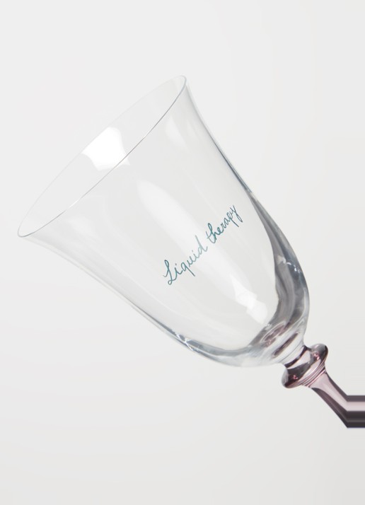 Anna + Nina Liquid Therapy wijnglas 20 cl  - detail taupe