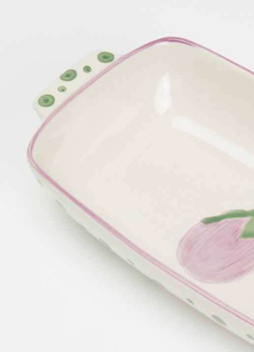 Anna + Nina Melanzane ovenschaal 29 cm - voorkant 2 gebroken wit