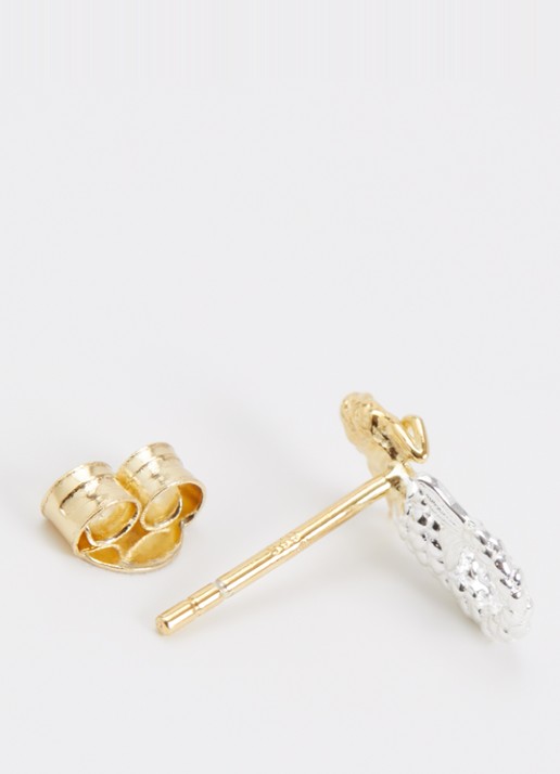 Anna + Nina Mermaid oorknopje verguld - detail goud