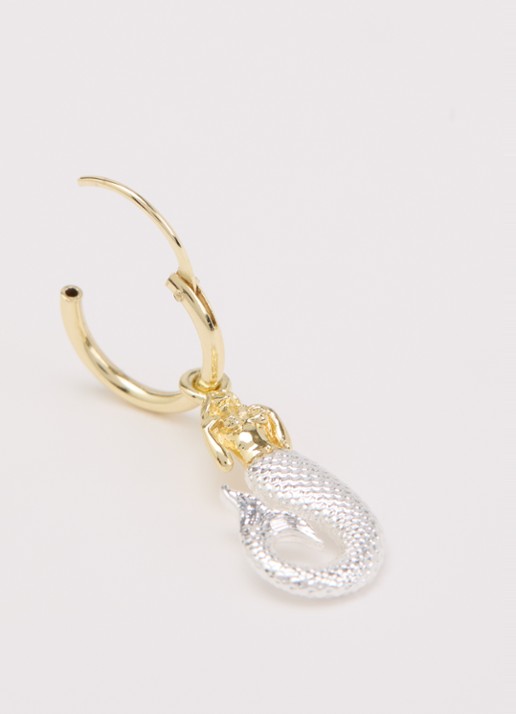 Anna + Nina Mermaid oorring verguld - detail 2 goud