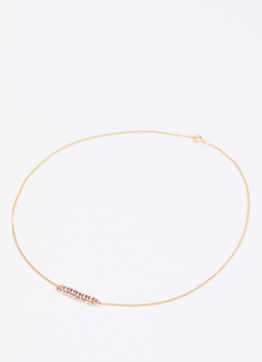 Anna + Nina Mix It Up ketting met hanger - detail 2 goud