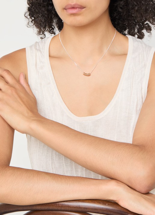 Anna + Nina Mix It Up ketting verguld - voorkant 4 zilver