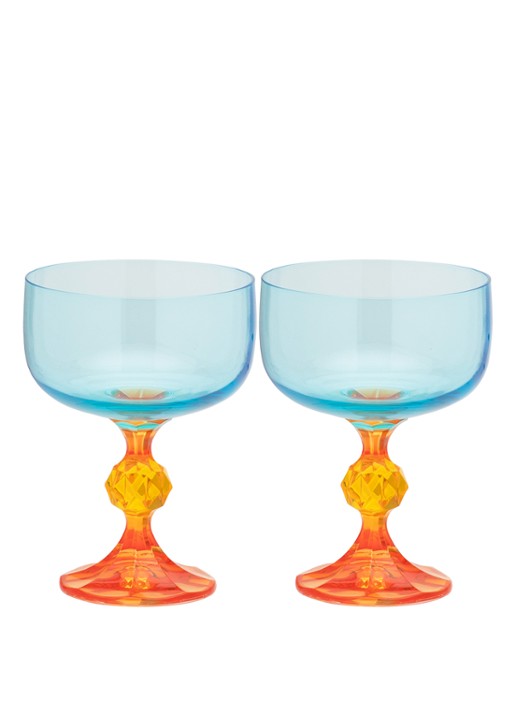 Anna + Nina Paradise cocktailglas set van 2 - detail 3 multicolor