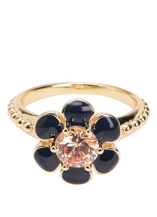 Anna + Nina Pixie Garden ring verguld - voorkant goud
