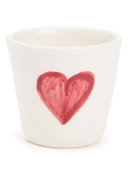 Anna + Nina Queen Of Hearts espressokopje 8 cl - voorkant 2 donkerrood