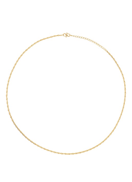 Anna + Nina Radiant Plain ketting verguld - detail goud
