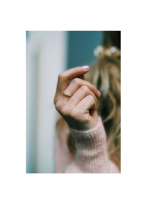 Anna + Nina Rainbow ring van 14 karaat goud  - detail 3 geelgoud