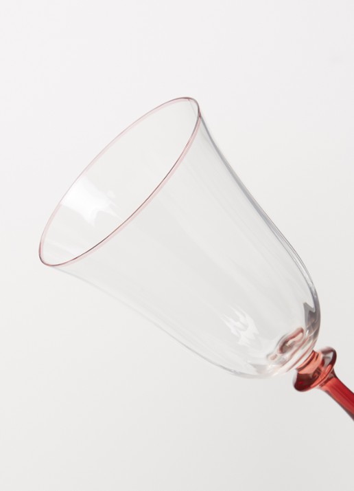 Anna + Nina Ruby Optic wijnglas 25 cl set van 2 - detail 3 rood