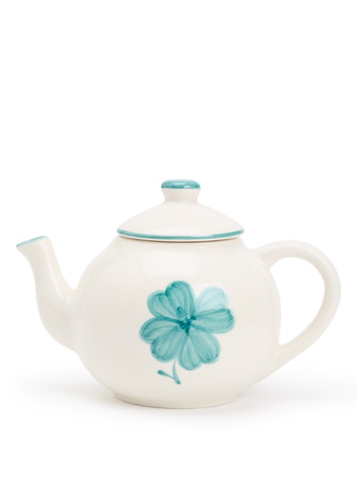 Anna + Nina Shamrock theepot 1,3 liter - voorkant 2 groen