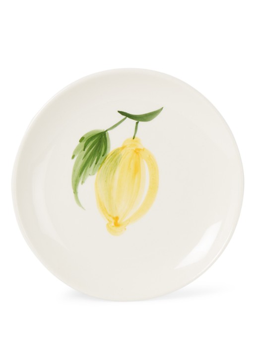 Anna + Nina Sicilian Lemon gebaksbordje 15 cm - voorkant geel