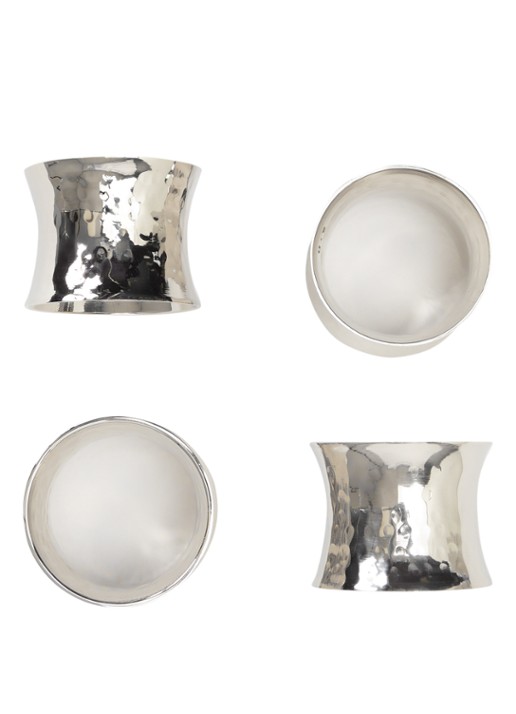Anna + Nina Silver Linings servetring set van 4