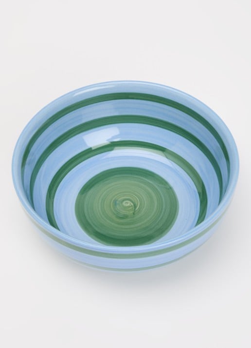 Anna + Nina Tide & Leaf kom - voorkant 2 blauw