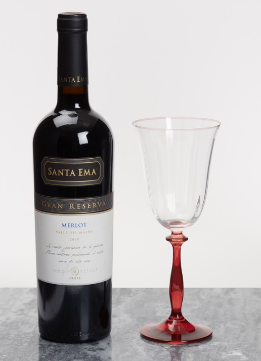Anna + Nina Toasts & Tales Optic wijnglas 25 cl set van 4 - voorkant 2 multicolor