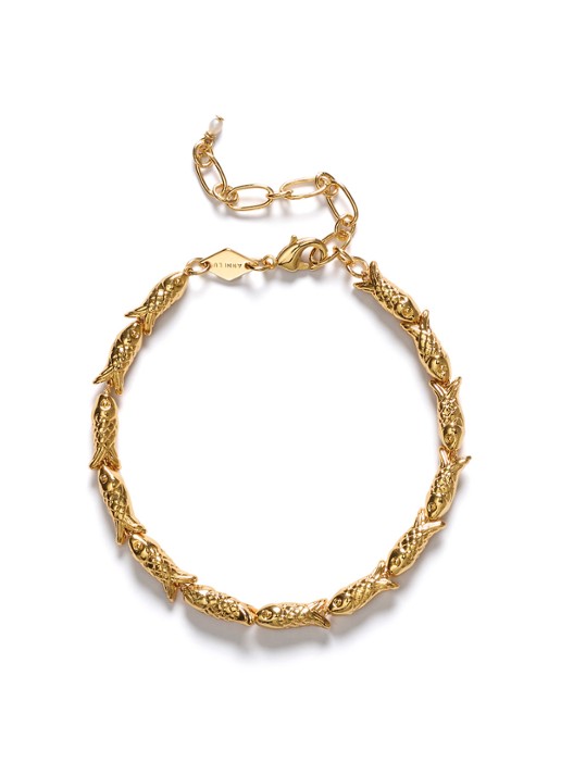 ANNI LU Fishy armband verguld