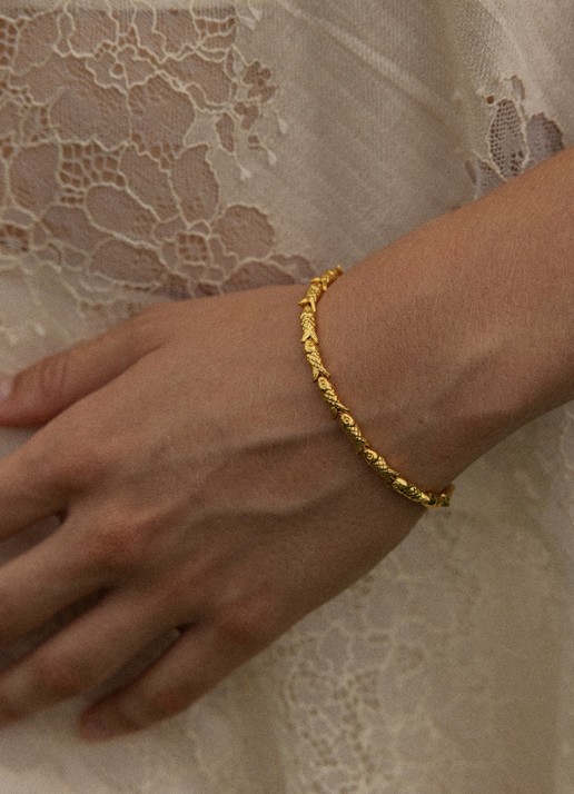 ANNI LU Fishy armband verguld - voorkant 4 goud