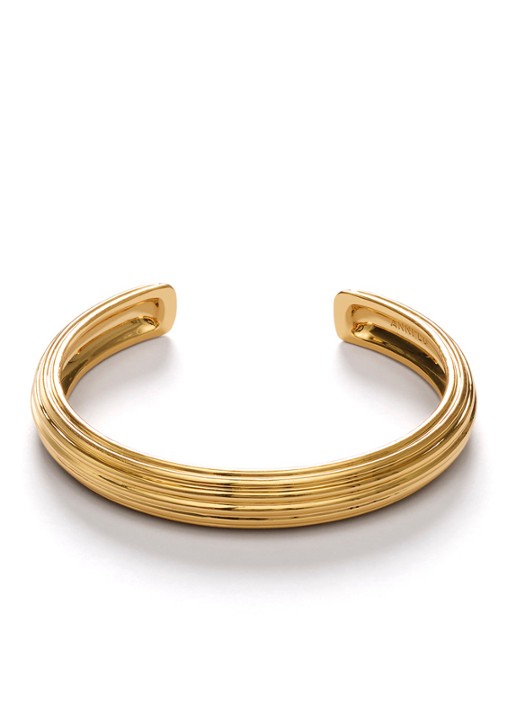 ANNI LU Golden Deco bangle verguld - voorkant goud
