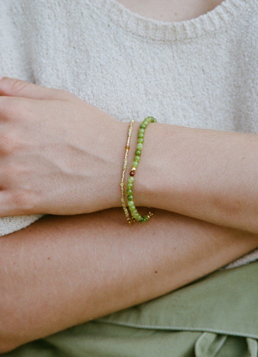 ANNI LU Grasshopper armband - detail 3 groen