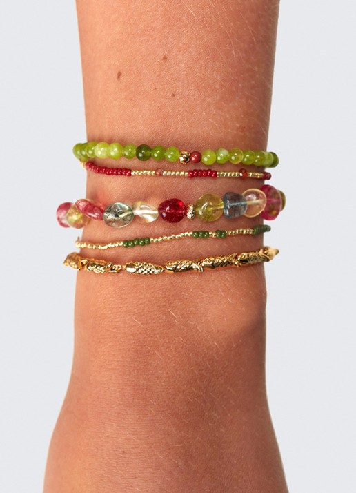ANNI LU Grasshopper armband - voorkant 2 groen
