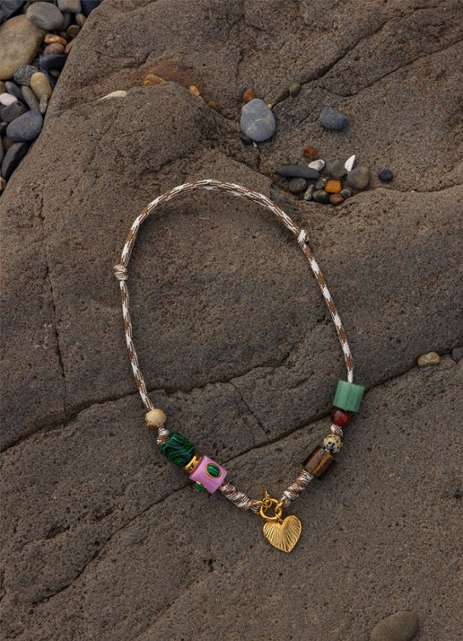 ANNI LU Heartland ketting verguld - detail 4 multicolor