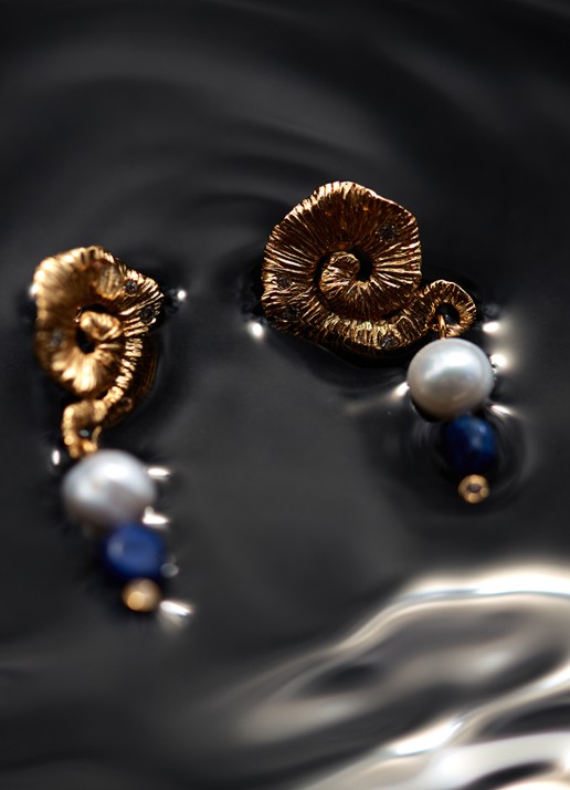 ANNI LU Jetset Gems oorstekers verguld  - detail 3 goud